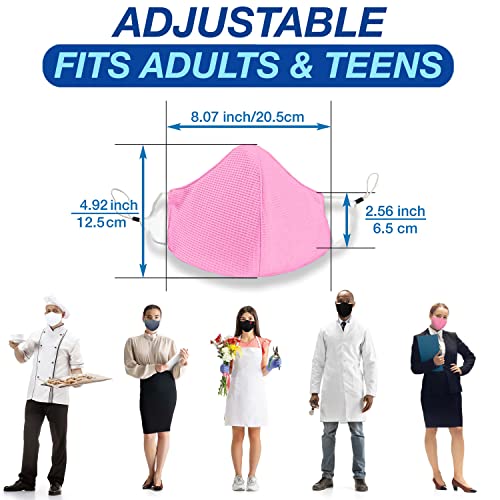 Arcarius Breathable Sports Face Mask – Moisture Wicking Gym & Travel Fit (3-Pack) - color: Black, Pink, Blue