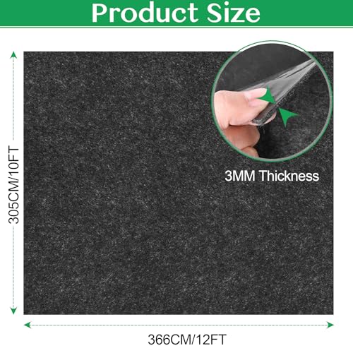 ToLanbbt Outdoor Storage Shed Floor Mat, 12 x 10 FT Waterproof Carport Mat, Washable Furniture Pad with Non Slip Backing for Dust, Oil, Protection, Storage Shed Not Included - size: 12 x 10 FT