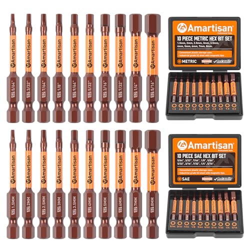 Amartisan 20-Piece Allen Wrench Drill Bit Set - style: 20-Piece Hex Bit Set