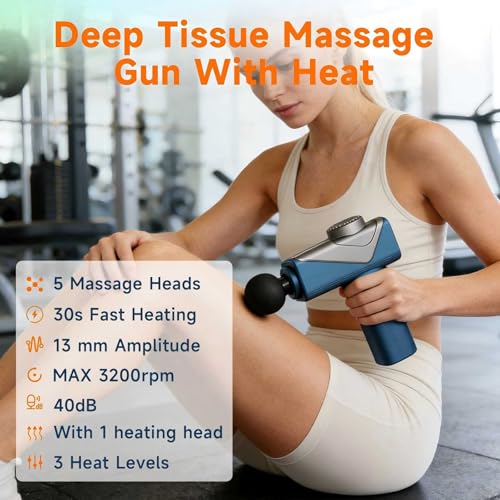 Massage Gun with Heat, Powerful Warming Massage, Home & Travel,