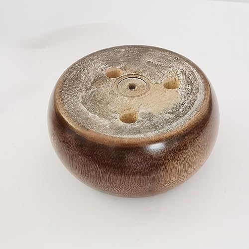 2 Inch High Wooden Sofa/Bed Riser Round Shaped Wood Furniture Legs/Couch Legs/Replacement Sofa Feet/Dresser Leg Set of 4 Diameter: 3.7inch, Walnut - color: Walnut, size: Diameter: 3.7inch