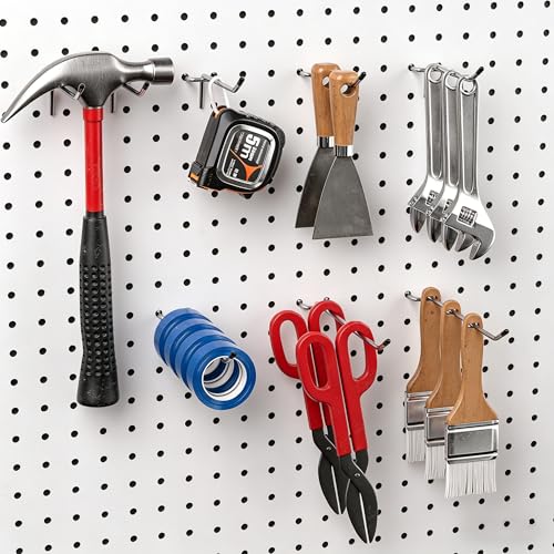 FRIMOONY Pegboard Hooks Assortment with Pegboard Bins, Peg Locks, for Organizing Various Tools, 80 Piece - style: 80PCS