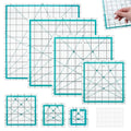 7 Pieces Quilting Rulers Templates, 2.5",3.5", 5",6.5", 8", 10",12.5" Square Sewing Ruler Fabric Cutting Rulers Acrylic Quilters Ruler with Non-Slip Pads for Quilting and Sewing