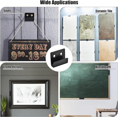 10 Pack Tile Display Wall Hanger Stainless Steel U Brackets with Screws Mirror Hanging Kit Heavy Duty Picture Hooks Tile Hanger for Large Mirrors, Picture Frame Ceramic Wall Display, Large - size: Large