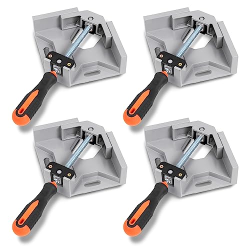 Corner Clamp for Woodworking 4PCS 90 Degree Right Angle Clamp - color: Grey