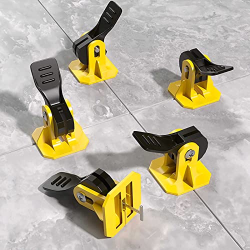Tile Leveling System Kit Tile Spacers 100pcs Reusable Leveler+Extra 100pcs Replaceable Steel Pin Tlie Tools Installation Set Floor Leveling Compounds 1/8", New Adjustable Fit 8-12mm Tile - color: 100 Pcs