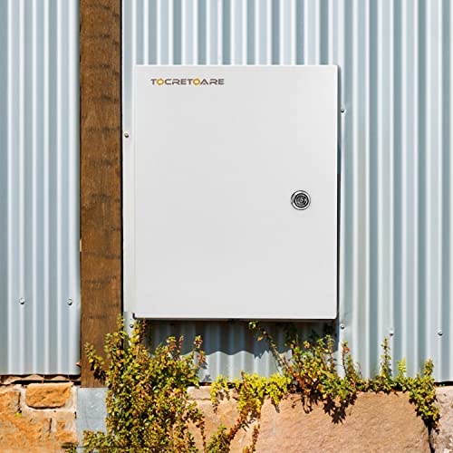 TOCRETOARE Outdoor Electrical Junction Box, 16x 12 x 8'' NEMA 4X Enclosure Box, Wall Mounted IP66 Waterproof & Dustproof Lockable Metal Junction Box - size: 16"x12"x8"
