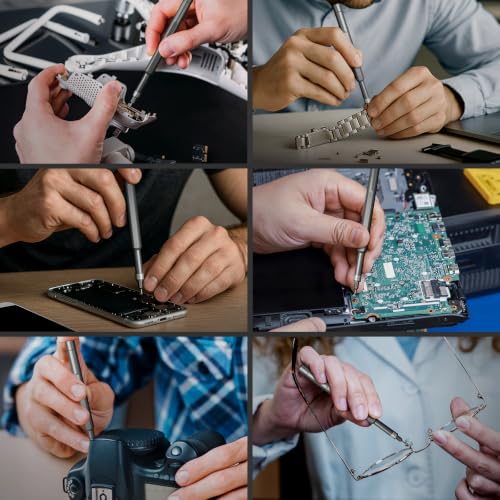 SHARDEN Precision Screwdriver Set for Electronic Repair 60 in 1 | Small Screwdriver Set, Magnetic Repair Tool Kit for Laptop, iPhone, Cell Phone, PC, MacBook, Computer, PS5, Glasses, Watch - color: 60 in 1 Black