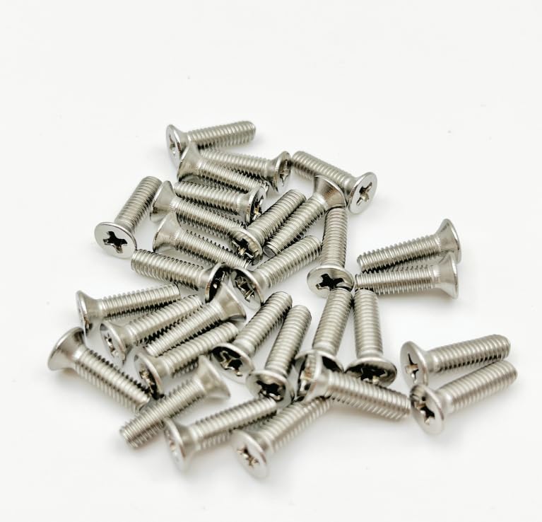 50pcs M2.5-0.45x3mm Phillips Flat Head Machine Screws, Stainless Steel 304 (18-8), UNC Coarse Thread, Countersunk Head Machine Screws - size: M2.5-0.45x3mm(50)