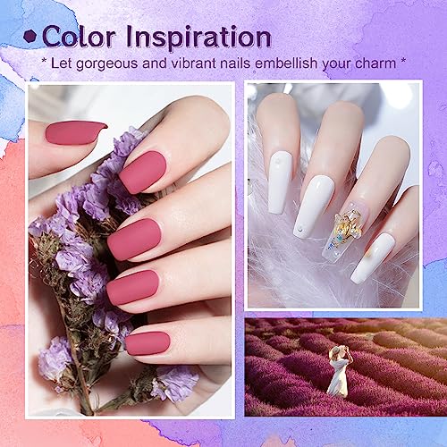 JODSONE 36 Pieces Gel Nail Polish Set U V Light Nail Drill Beginner Set Glossy Surface Easy To Apply Matte Texture All-In-One Manicure Kit - color: KIT-12