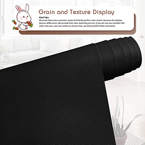 KING MOUNTAIN Leather Repair Patch,16 x 60 Inches self Adhesive Leather Repair Tape for Damaged Leather Furniture, Sofa Seating,Car Seats, Leather Goods(Black) - color: Black, size: 16" x 60"