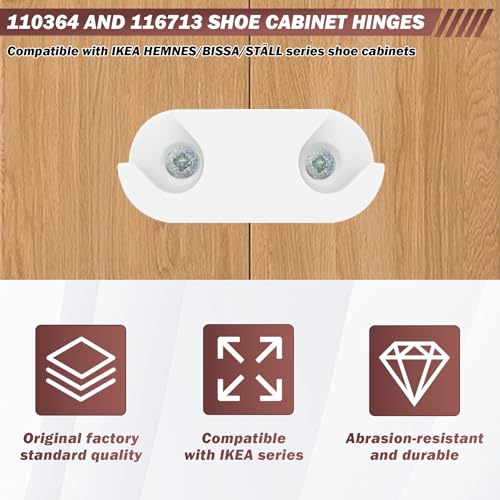 Shoe Cabinet Hinge and Stopper Replacement Part #110364 and #116713 - size: 110364 and 116713 (4 Pack)