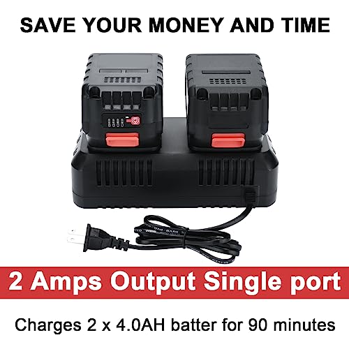 21v Battery Dual Port Quick Charger Base, Dual Rapid Charger Compatible 21v Lithium-Ion Battery by SHINTYOOL (Battery Not Included)