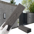 Gray Thin Brick Veneer Faux Brick Wall Panels – 15 PCS, 2.5 Sq.Ft for DIY Fireplace Surround, Kitchen Backsplash, Small Accent Walls & Renovation Projects - color: Gray