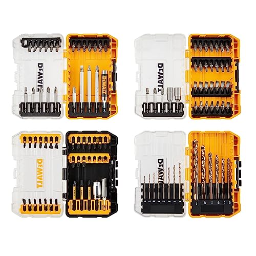 DEWALT Screwdriver Bit Set, 100 Pc Impact Driver Bit Set with Drill Bits, Magnetic Holder and Nut Drivers, FlexTorq Impact Ready, ToughCase Included (DWA2FTS100) (Pack of 5) - size: One Size (Pack of 5)
