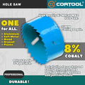 2 Inch Hole Saw with Arbor for Metal and Wood Cutting, Bi-Metal Hole Cutter, 2" Hole Saw Kit for Drywall, Wood, PVC Boards, Fiberglass and Vent Pipes - style: 2"（51mm）