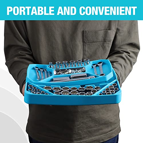 DURATECH 2-Piece Silicone Tool Tray, Magnetic Tool Organizer