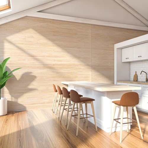 Art3d 48 x 96 in Pole Wrap Natural Bamboo Wall Panel, 1-Pack, Carbonized - color: Carbonized, size: 1-48 inches x 96 inches