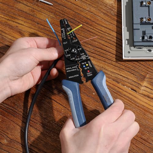 Mr. Pen- Wire Stripper, 8 inch, Blue, Wre Stripper Tool, Wire Strippers - color: Blue