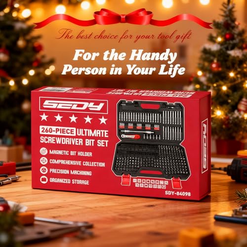 260-Piece Ultimate Precision Screwdriver Bit Set, Premium Security Bit Set Includes Magnetic Security Bits, Nut Driver, Ratchet Wrench and Bits Holder - color: 260 Pcs Multi-tasker Kit