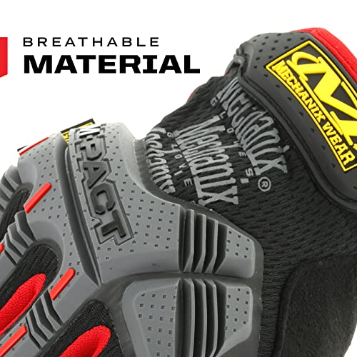Mechanix Wear M-Pact Impact Resistant Work Gloves Red/Black Medium - color: Black/Red, size: Medium