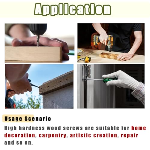 200PCS 304 Stainless Steel High Hardness Wood Screws Assortment Kit, 3 Sizes #8×1/2",#8×3/4",#8×1",Phillips Drive Flat Head, Wood Screws, Screws, Assorted Screws, Screws Set,Sheet Metal Screws - size: 200PCS-SV