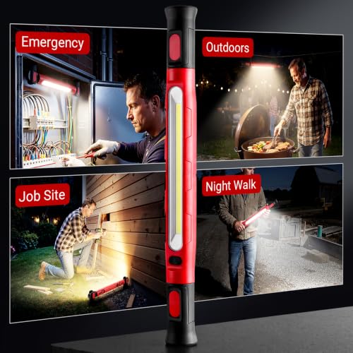 Magnetic Work Light, 3000LM Ultra Bright LED Magnetic Light Bar with Hooks