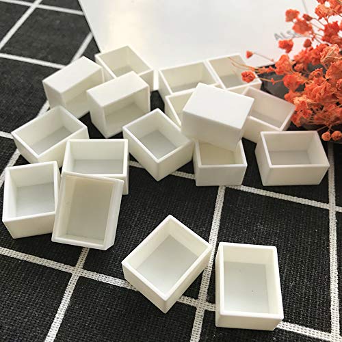48Pcs Watercolor Half Pans Empty with Magnetic Stripe,Plastic Palette Tins - color: 48 Half Pans