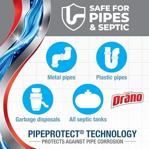 Drano Max Gel Drain Clog Remover & Cleaner, Safe for All Pipes/Septic, 32oz - size: 32 Fl Oz (Pack of 1)