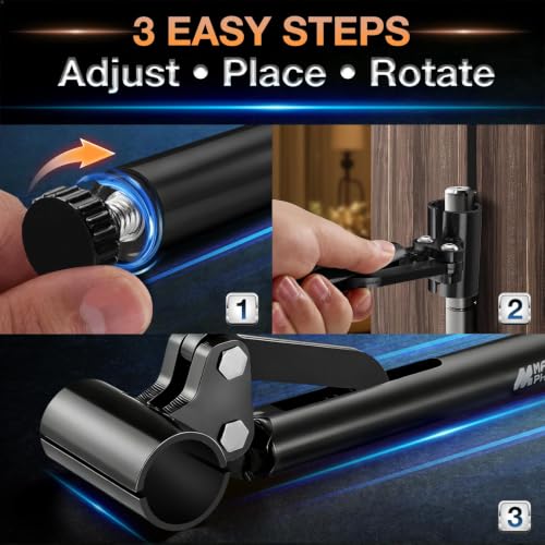 Adjustable Door Hinge Adjustment Tool, 0.3''–1'' Universal Hinge Wrench, Heavy Duty Carbon Steel Door Hinge Adjuster for Door Alignment & Repair (Black)