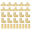 SUNGATOR 30-Pack 3/4 Inch PEX Fittings Kit, 10 Each Elbow Tee Coupling - size: 3/4", 30 Pack
