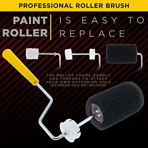 Custom Shop Paint Roller Frame 2-4" x 1/4" Textured Bed Liner Roller Covers