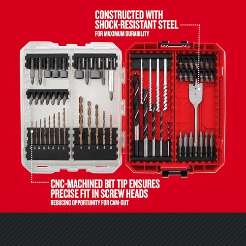 CRAFTSMAN Drill Bit Set 60 Pieces, Impact Driver and Screwdriver Bit Set , Includes Nut Drivers (CMAF1260) - style: 60 Pieces