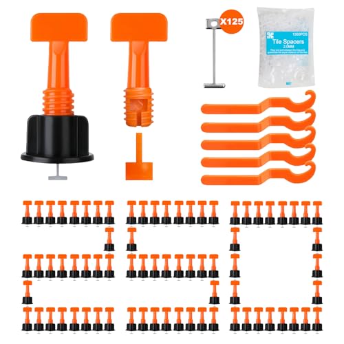 Storystore 250PCS Tile Leveling System Kit, 1/16 Inch Tile Spacers - size: 250pcs