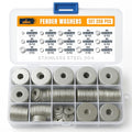 ALBO 250 Pcs 304 Stainless Steel Metric Fender Washers, 7 Sizes - size: Set 250pcs