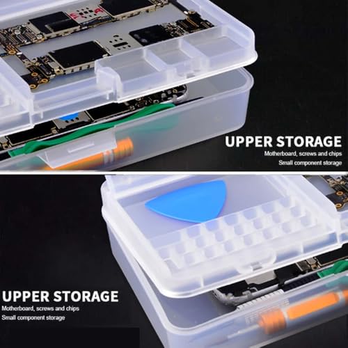 HZY SS-001A Mini Tool Box, Portable Multi-function Mobile Phone Motherboard Storage Box Durable Plastic Organizer Container Screw Organizer For Nuts, Bolts, Screws, Nails, Small Hardware - style: SS-001A Mini Tool Box