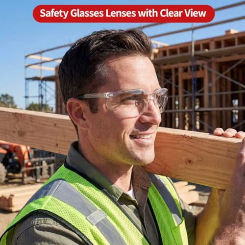 24 Pack Bulk Safety Glasses Clear Lens ANSI Z87.1 Eye Protection | Tinted and Clear Polycarbonate Lenes, Scratch and Impact Resistant Safety Glasses Bulk for Construction, Woodworking, Lab - color: 118-24pc Mixed