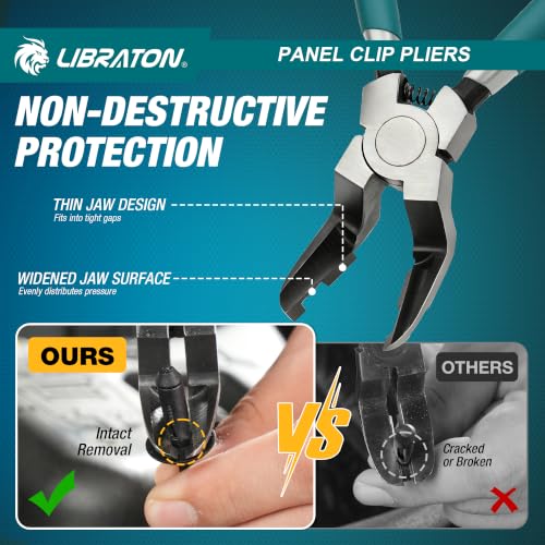 Libraton Panel Clip Pliers, Diagonal Cutting Pliers, Clip Removal Tool