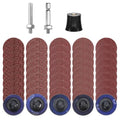 HARFINGTON 53pcs Quick Change Discs Set 1" Lock Sanding Discs with 1/4" Shank Pad Holder 36/60/80/120/240 Grit Surface Conditioning for Polish Rust Removal - size: 1"