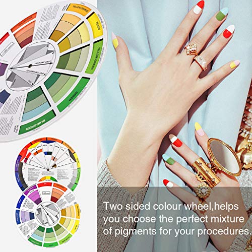 Pocket Color Wheel, Paint Mixing Learning Guide Art Class Teaching Tool for Makeup Blending Board Chart Color Mixed Guide Mix Colors - style: Small