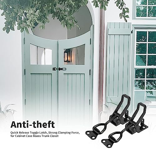 E-TING 4 Pack Adjustable Quick Release 661lbs load Toggle Latch for Cabinet - style: 4003（4pack）