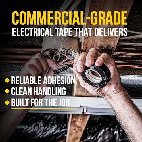 Scotch Vinyl 700 Electrical Tape, 1 Roll, Black, 3/4-in x 66-ft, General Purpose, Commercial Grade, Rated for Temperatures Up to 194-Degree, Highly Flexible, Stretchy & Conformable (700) - style: 1 Pack