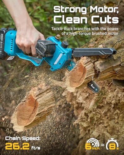 SEESII 2-in-1 Electric Pole Saws for Tree Trimming - color: Blue