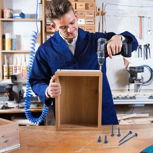 VGBUY Pocket Hole Screws 2 Inch, 90Pcs Pocket Screws #8 x 2, Blue Coated Wood Screws for Exterior, Coarse Thread Square Drive, Self-Tapping Tip - size: #8 x 2 inch