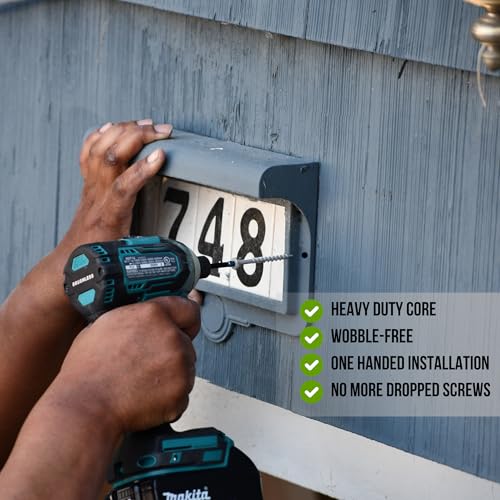 Velocity Exterior 3 Inch Wood Screws DIY Pack (Size #10) Fence Screws for Wood, Stick Tight Technology, Made with Carbon Steel, Includes 1 Hexstix Drive Bit (40 Pieces) - size: #10 x 3", style: Small Pack