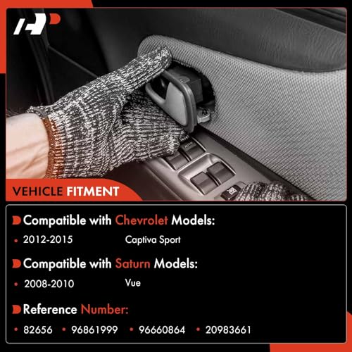 A-Premium Front or Rear Passenger Side Interior Door Handle | Compatible with Chevrolet Captiva Sport 2012-2015 & Saturn Vue 2008-2010, Chrome, Replace# 96861999, 96660864, 20983661 - style: Front or Rear Right