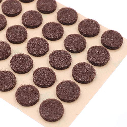 Furniture Felt Pads 3/8" (10mm) Diameter Round 3M Self Adhesive Protects Kitchen Cabinets, Drawers, Desks and Furniture Against Bumps and Scratches 100 Pack - Dark Brown - color: Dark Brown 100 Pack