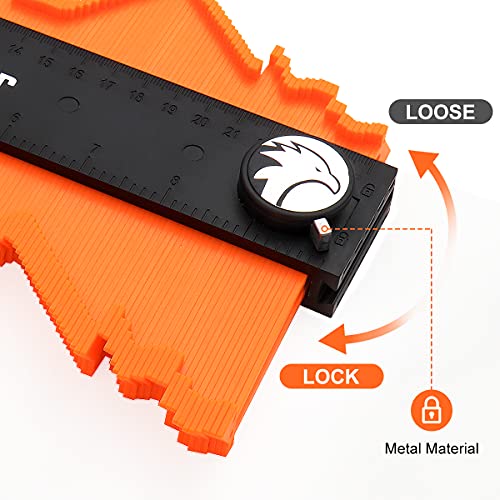 Saker Contour Gauge Profile Tool- Adjustable Lock-Precisely Copy Irregular Shape Duplicator -Irregular Welding Woodworking Tracing - Must Have Tool for DIY Handyman, Construction (Connection Package) - style: Connection Package