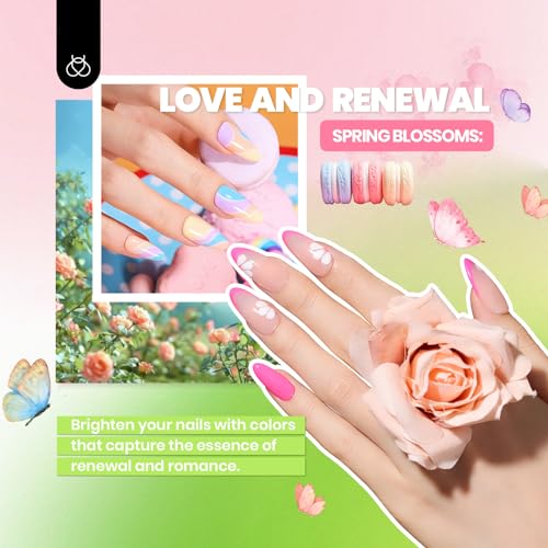 Beetles Gel Nail Polish Kit with U V Light - 68Pcs 35 Colors Gel Polish Set - color: Vivid Seasons - 35 Colors (68 Pcs)
