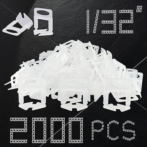 Tile Leveling System Clips 1/32" Tiles Leveler Spacers 1mm Tile Tools Set 2000pcs Tile Leveling for Professional Ceramic Stone Installation - size: 2000pcs 1.0mm Tile Leveling Spacers